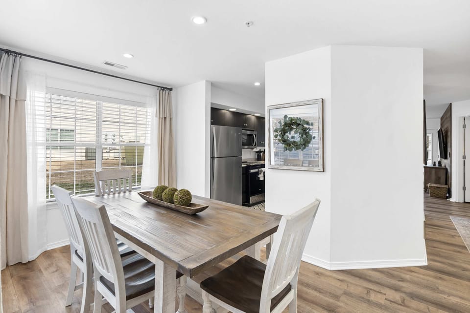 Make mealtime memories together at the dining table, seating 6