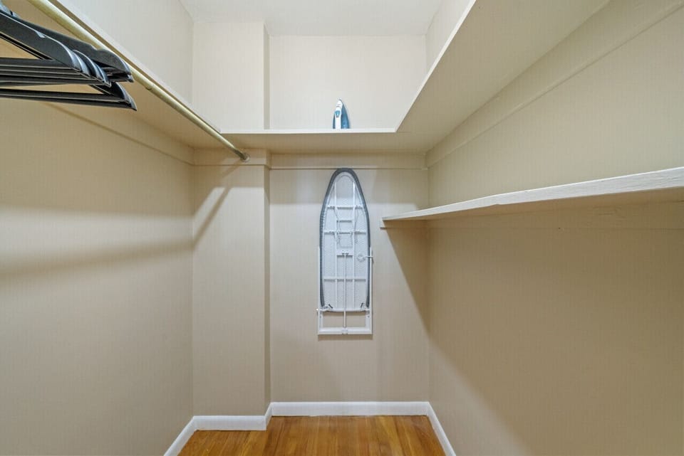 Closet area with Ironing board
