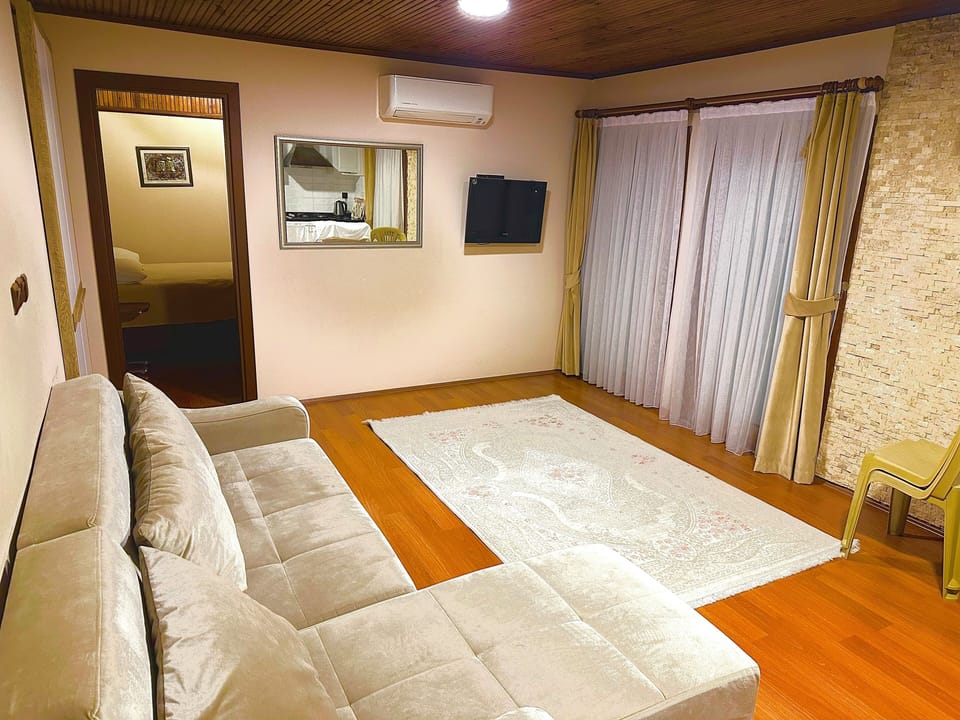 Basic Twin Room, City View | Living area | TV
