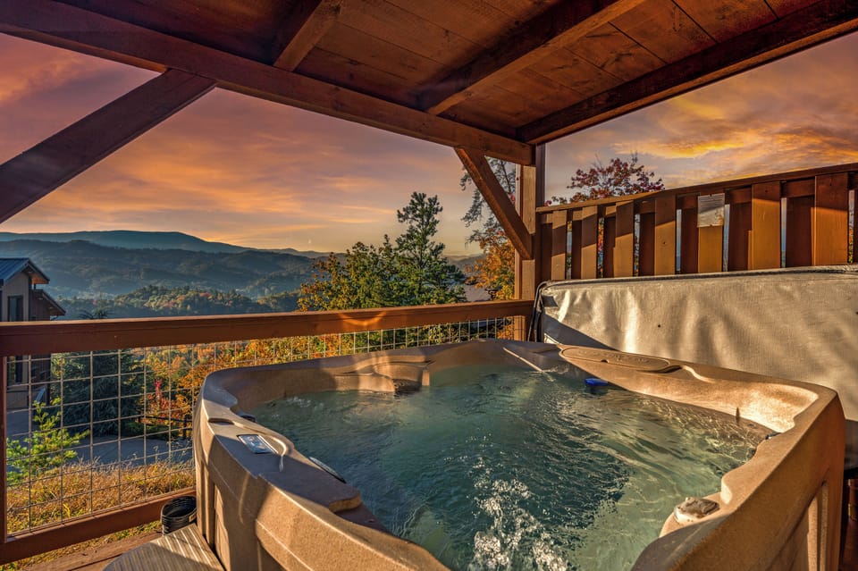 Relax and watch the stunning Smoky Mountain sunset