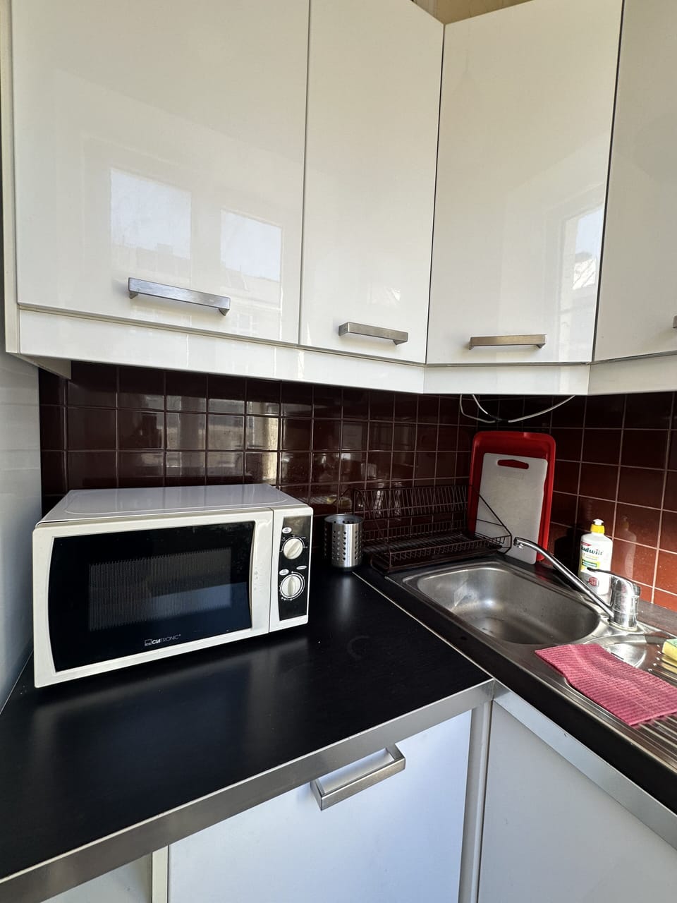 Full-size fridge, microwave, oven, stovetop