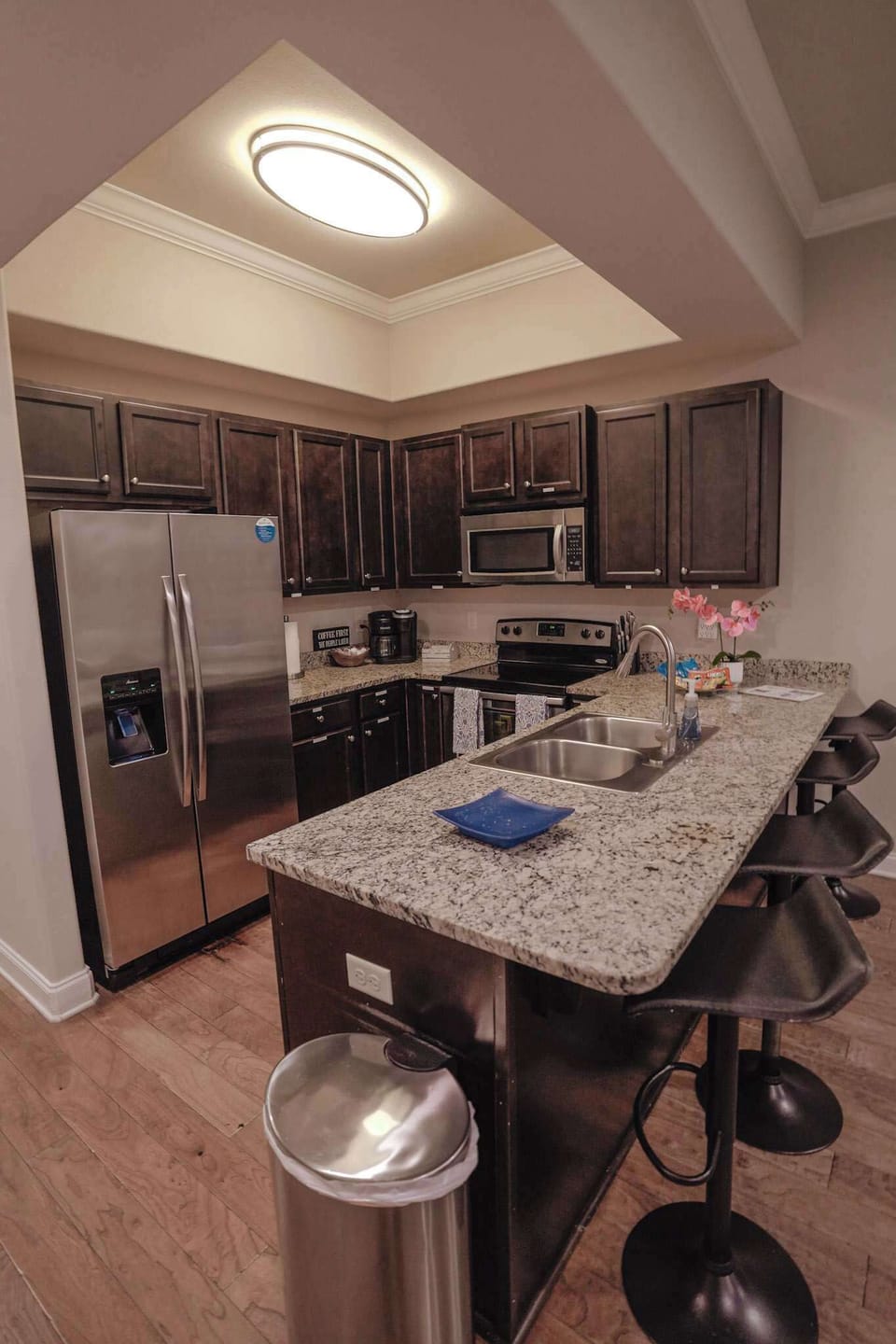 From air fryers, to blenders, baking needs, coffee pot/Keurig and much more. We've tried to think of everything a guest could need!