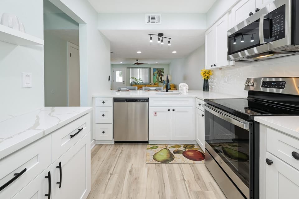 Kitchen stocked with basic needs!