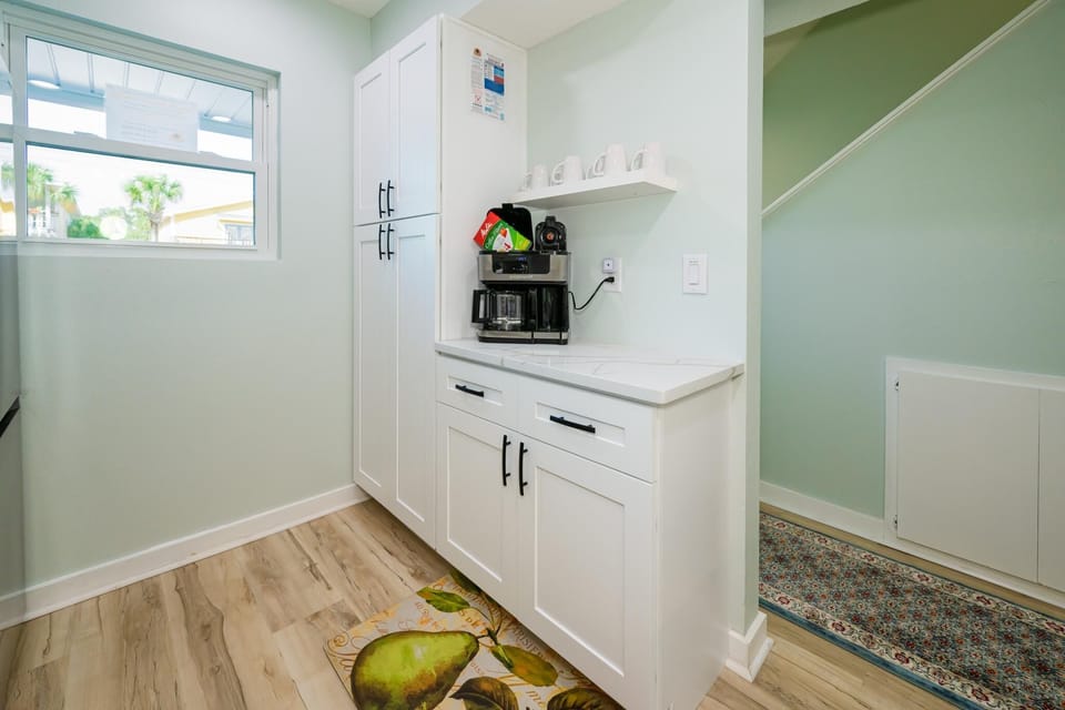 Coffee bar with plenty of storage!
