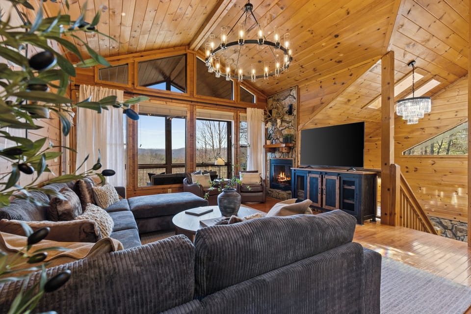 Spend time enjoying mountain views from the living room with a Smart TV