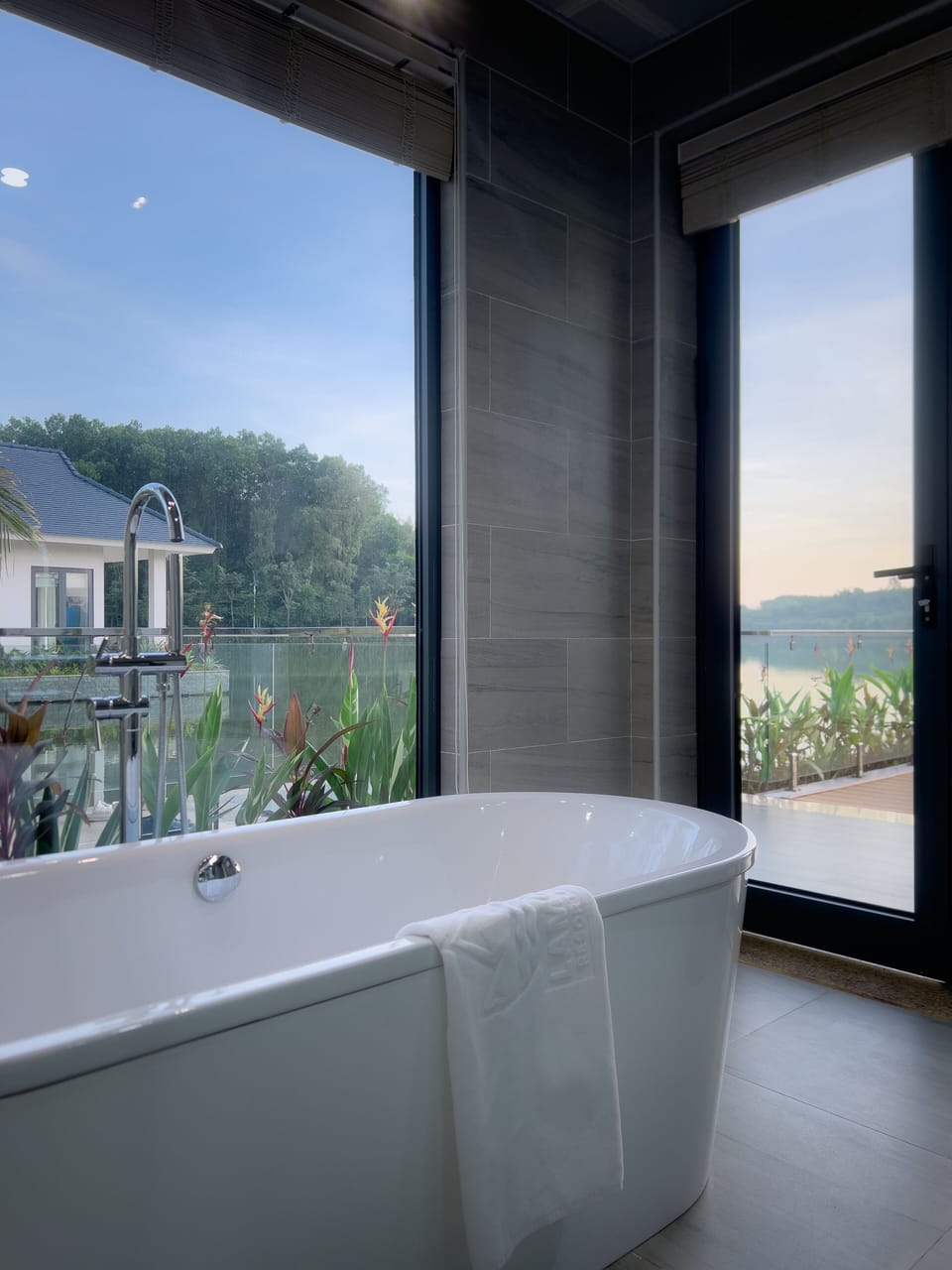 Villa, Lake View, Overwater | Bathroom | Separate tub and shower, hair dryer, bathrobes, slippers