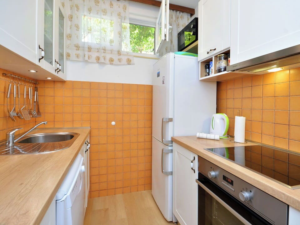 Kitchen, Kitchen Appliance, Countertop, Major Appliance, Interior Design, Flooring, Wood, Cabinetry, Kitchen Sink, Floor