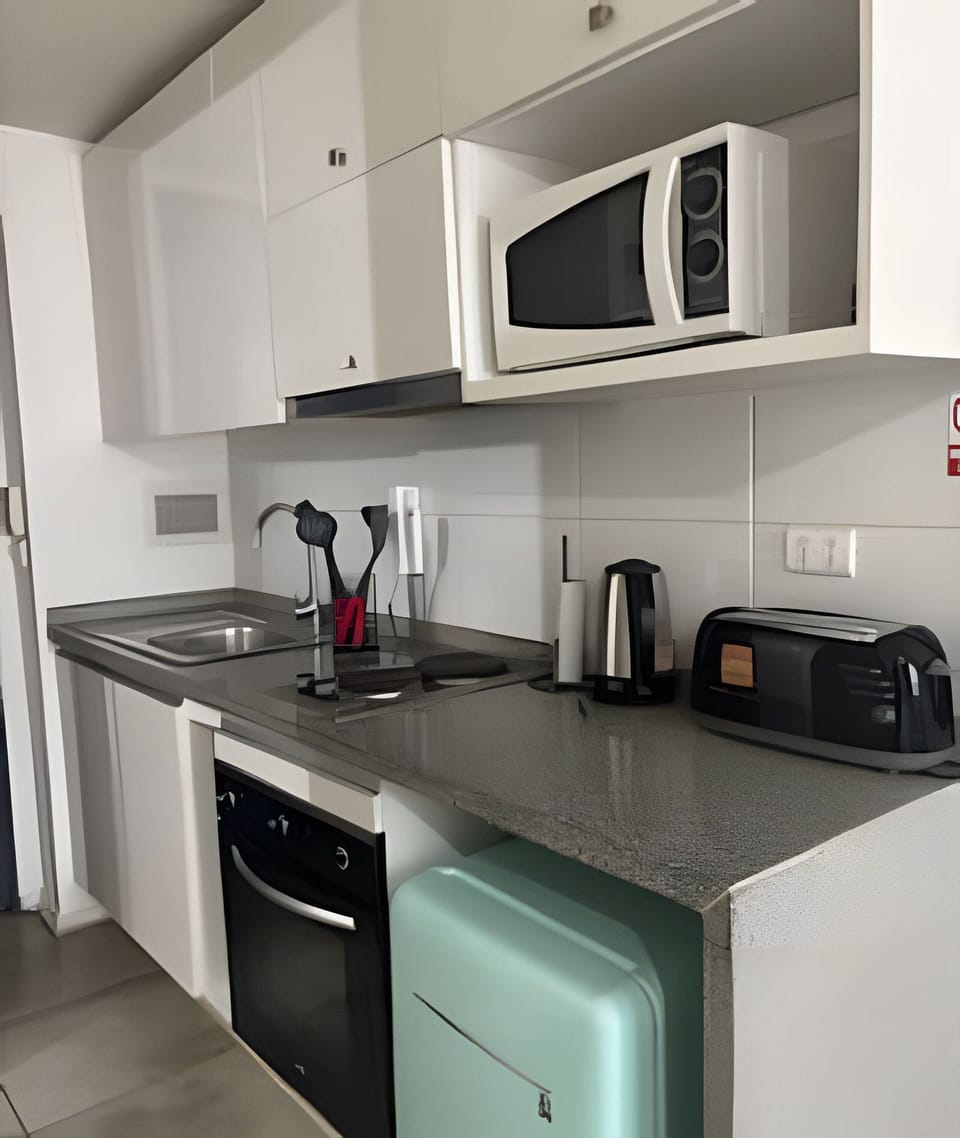Apartment | Private kitchen | Full-size fridge, microwave, oven, stovetop