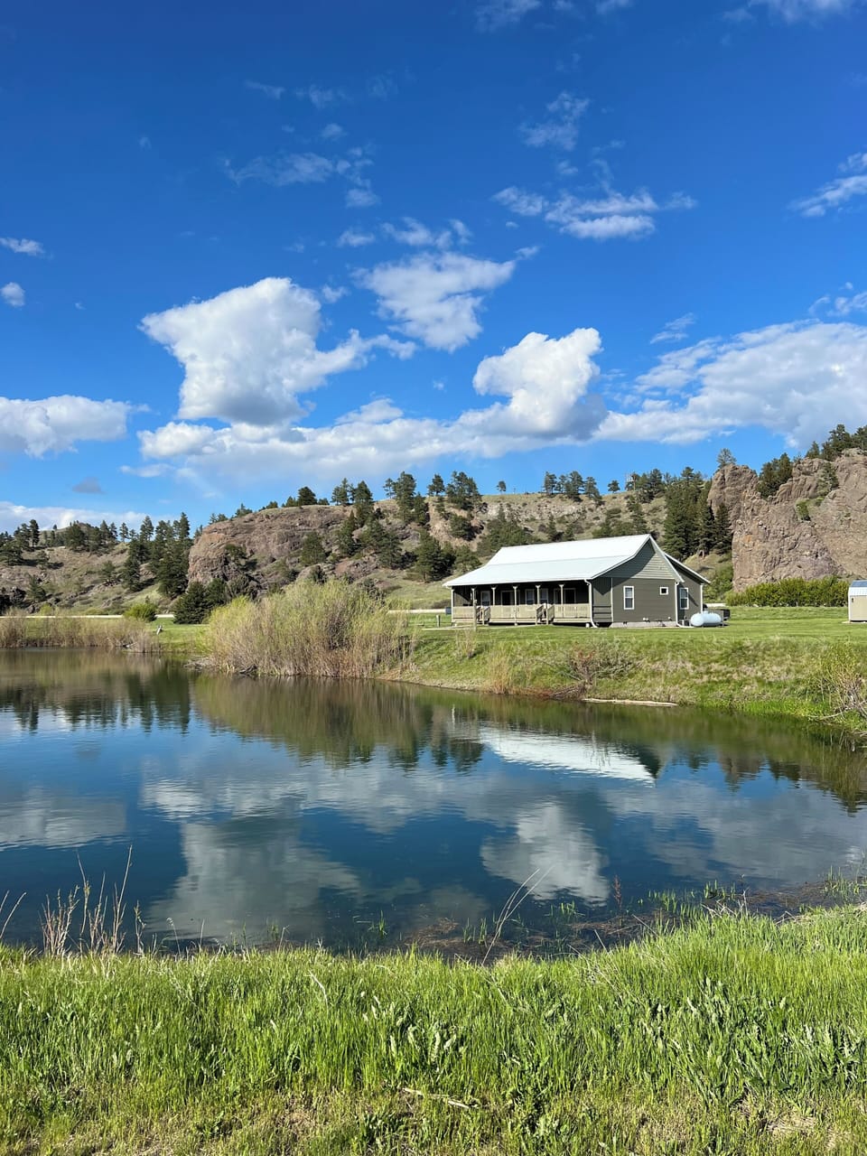 Back of house and pond