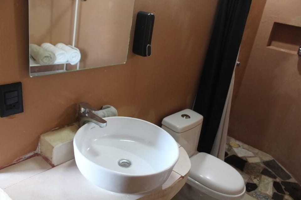 Comfort Double Room, Pool View | Bathroom | Shower, towels, soap, shampoo