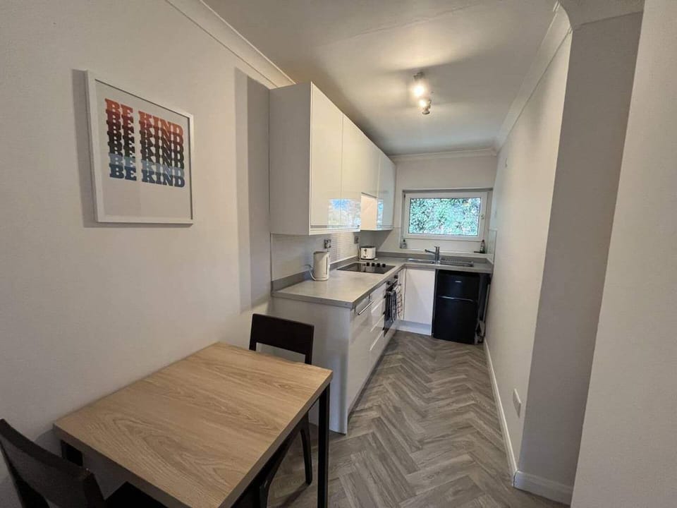 Apartment | Private kitchen | Fridge, microwave, oven, stovetop