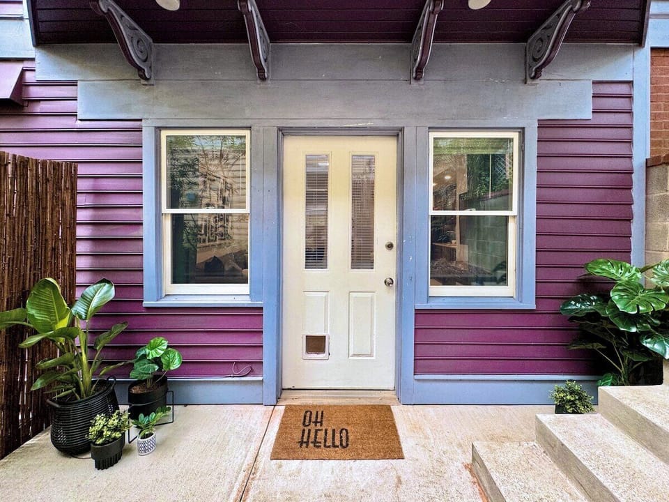 Step outside to a welcoming exterior. 