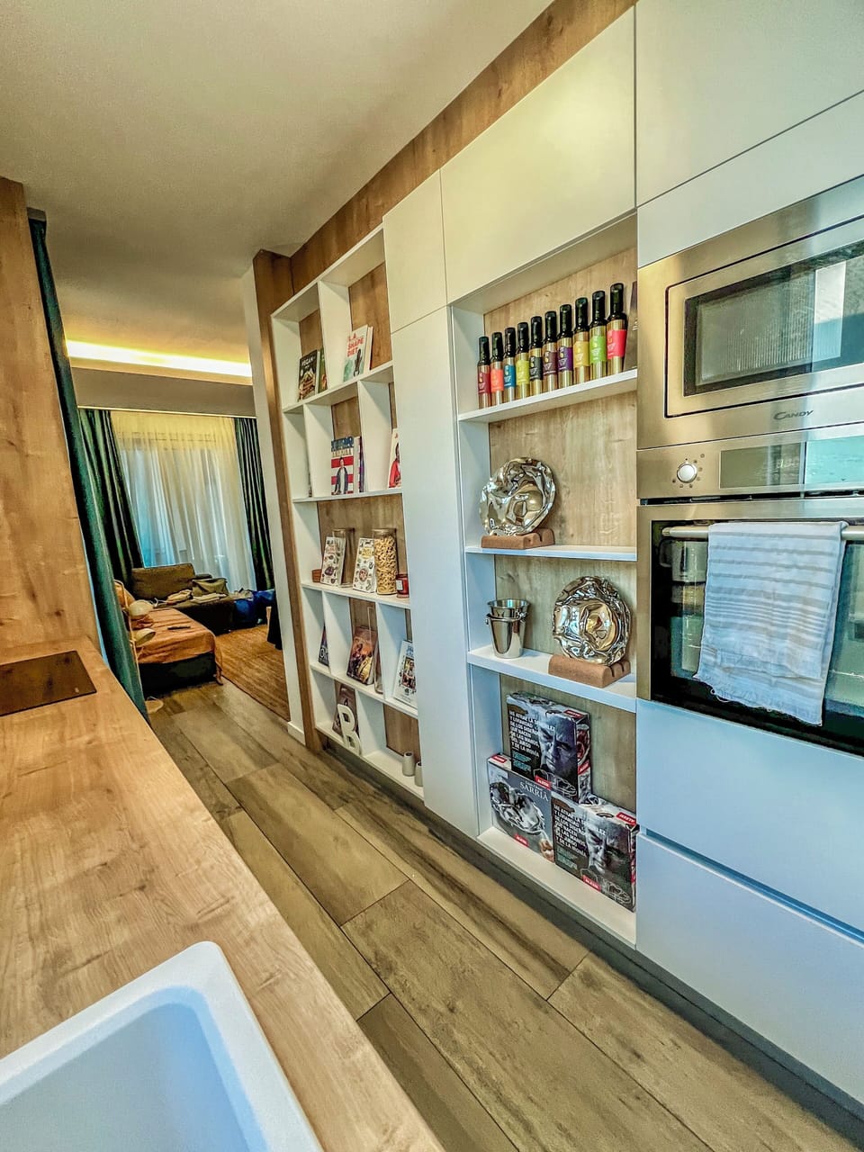 Premium Duplex | Private kitchen | Electric kettle, highchair