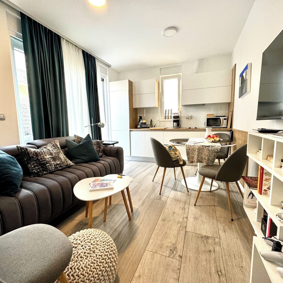 Premium Duplex | Living area | TV, video-game console, toys, books