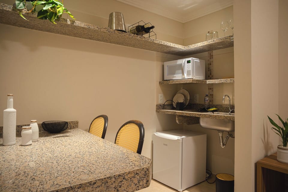 Minibar, desk, laptop workspace, iron/ironing board
