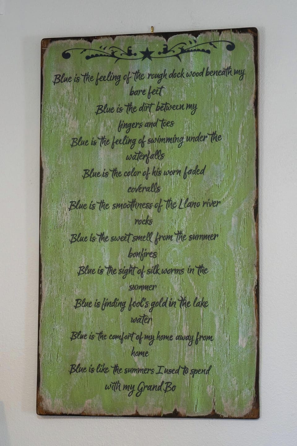 Poem about the  Blue Legacy of Grand Bo