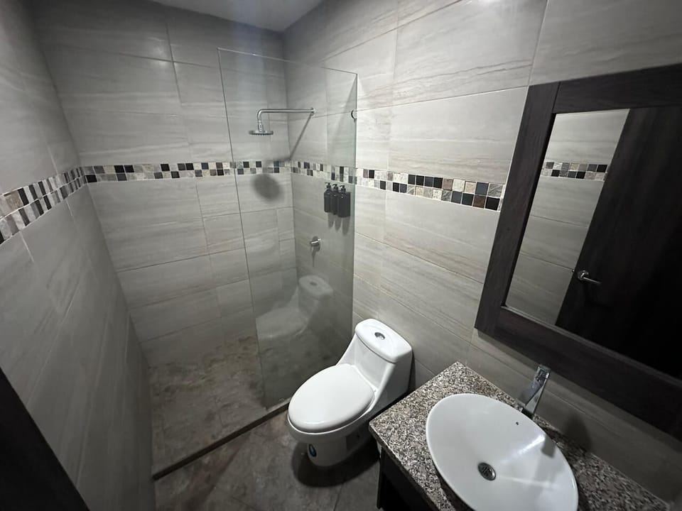 Soap, shampoo, toilet paper