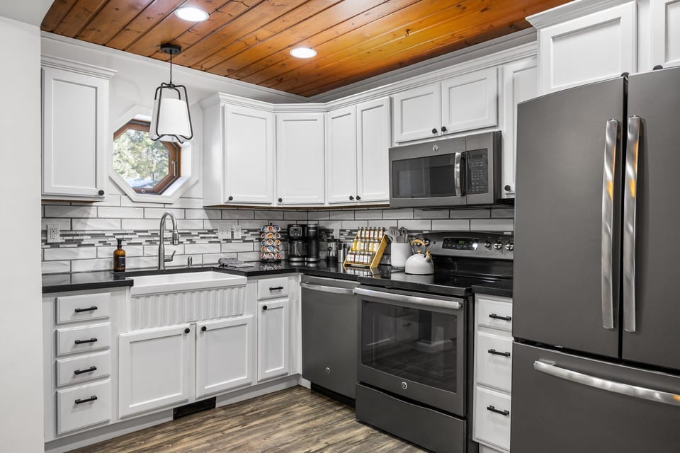 Prepare delightful dishes within this bright, functional gathering space.