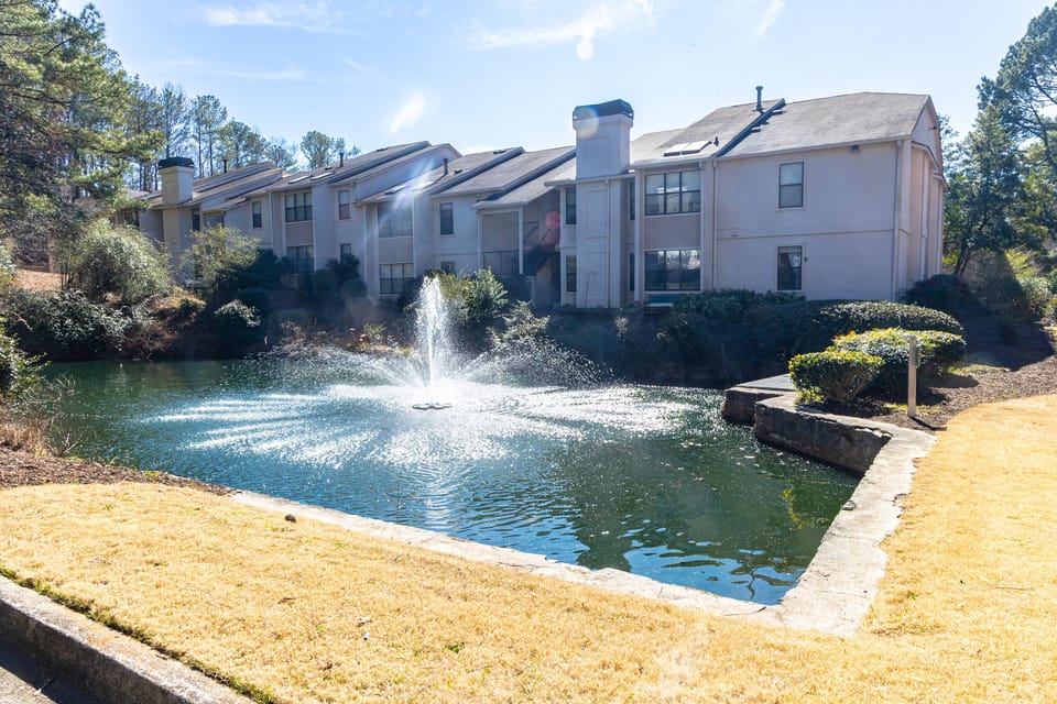 Quiet pet friendly community with duck pond.