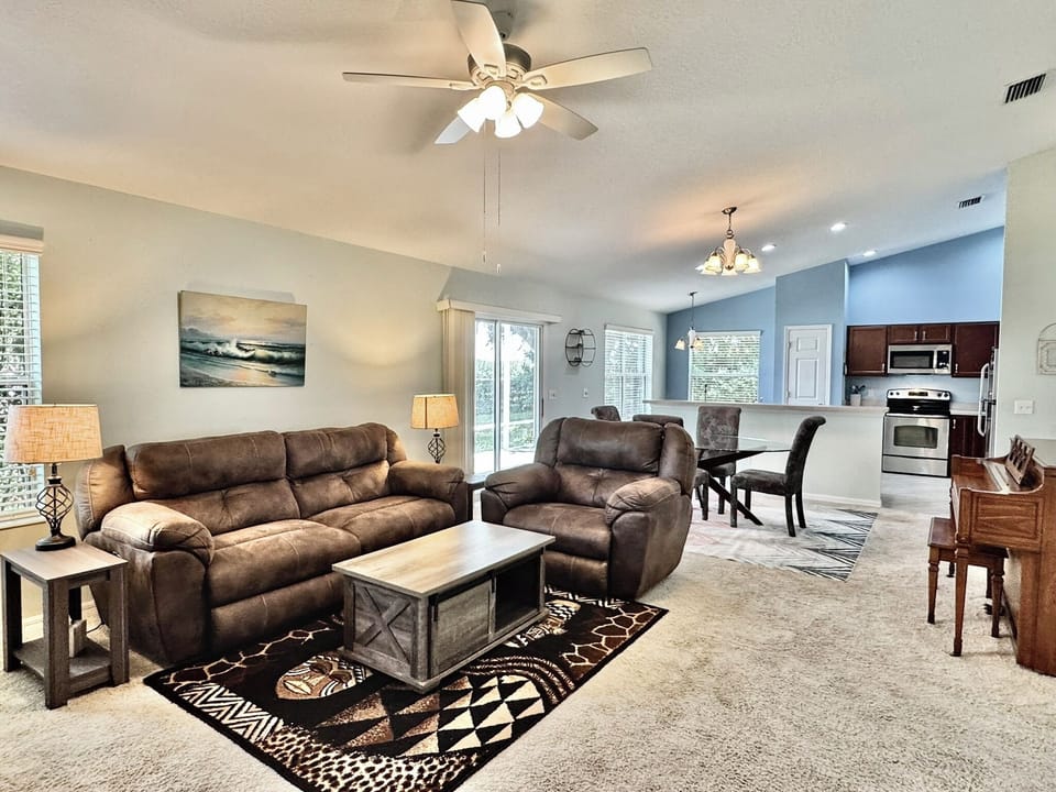 Open Concept: Living Room, Dining Room and Kitchen