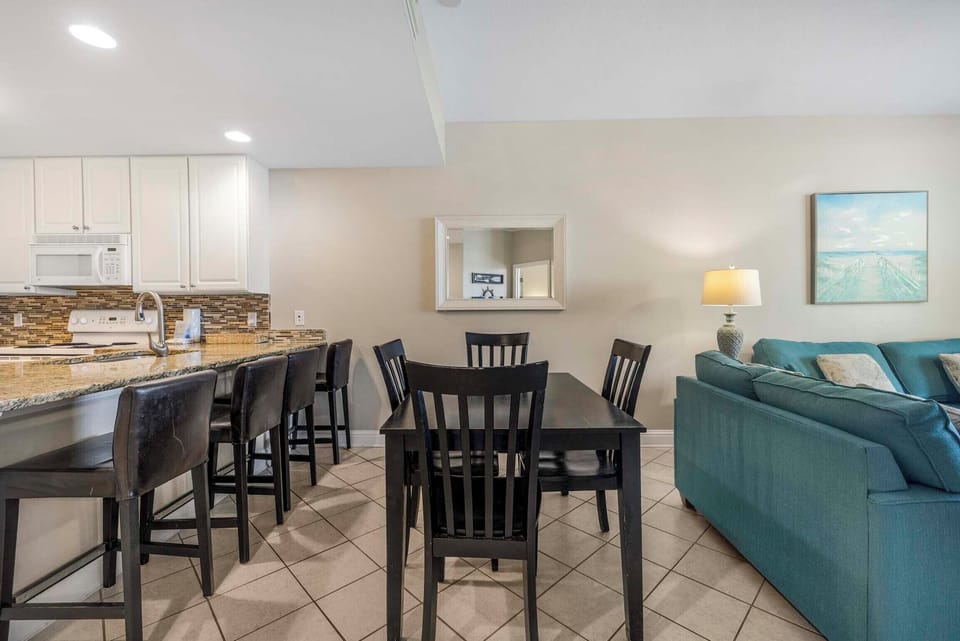 Dining table with seating for four