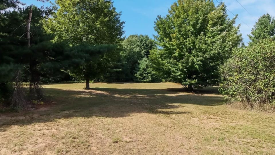 Spacious backyard area designed with plenty of room for pets