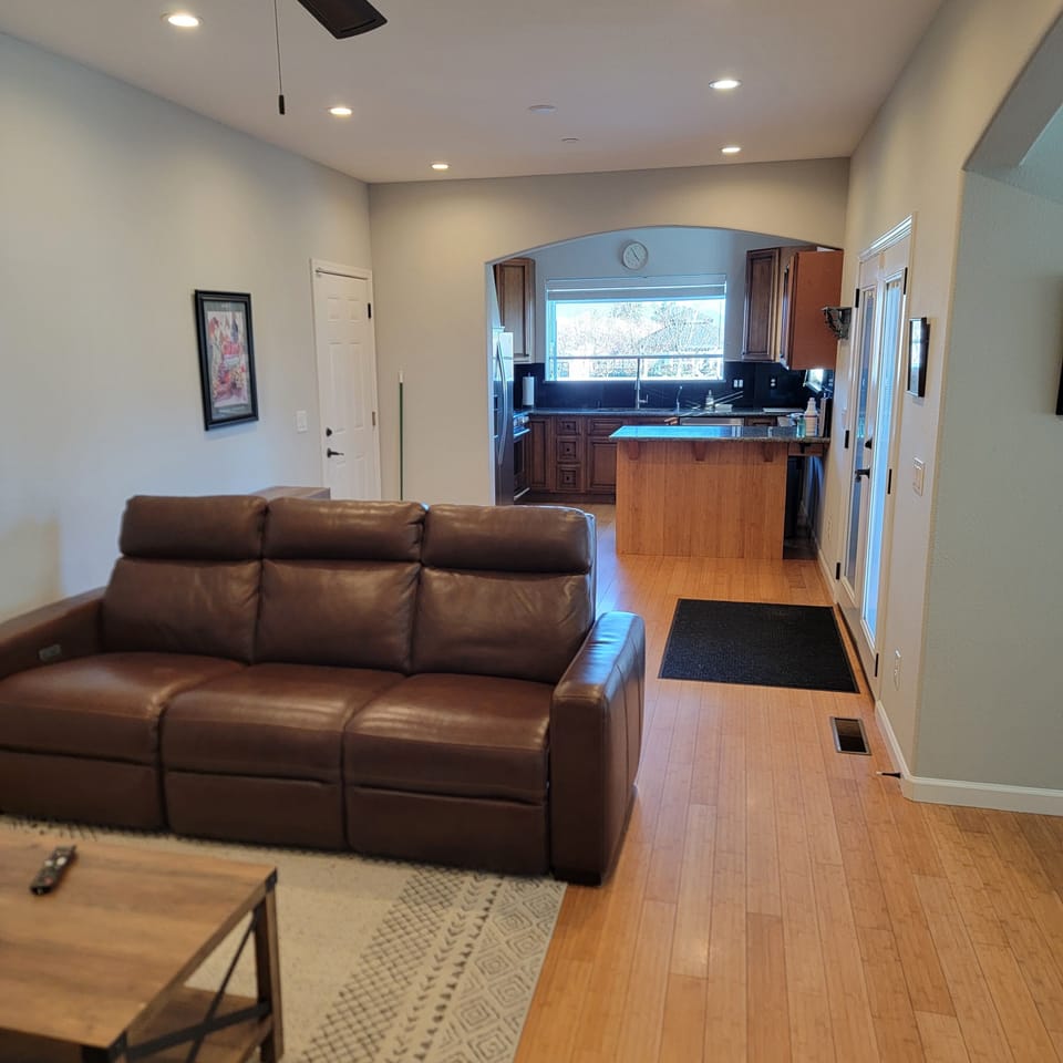 Living area looking toward kitchen