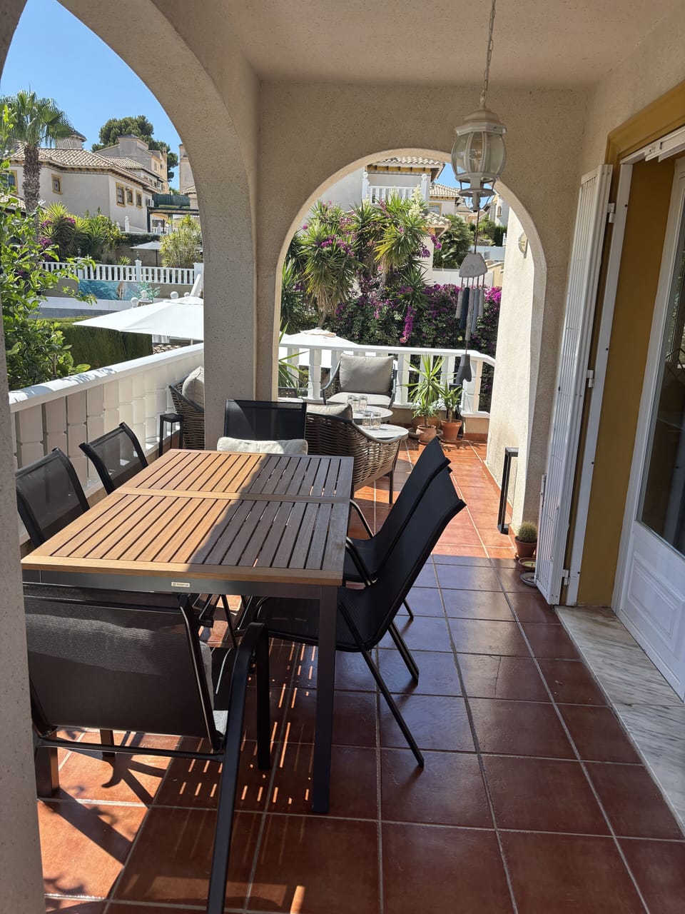 Dining area on main terrace