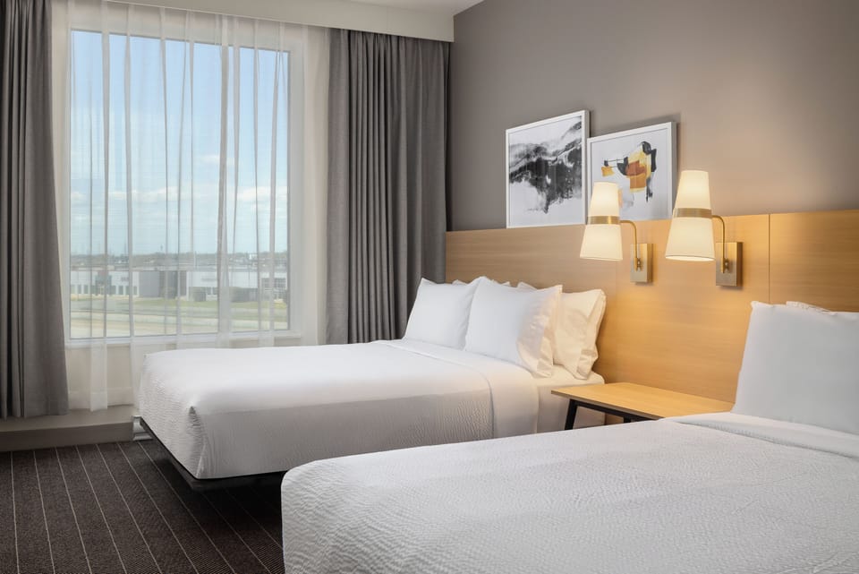 Studio Suite, 2 Queen Beds, Accessible Bathtub, Kitchen (Mobility) | Premium bedding, pillowtop beds, desk, laptop workspace