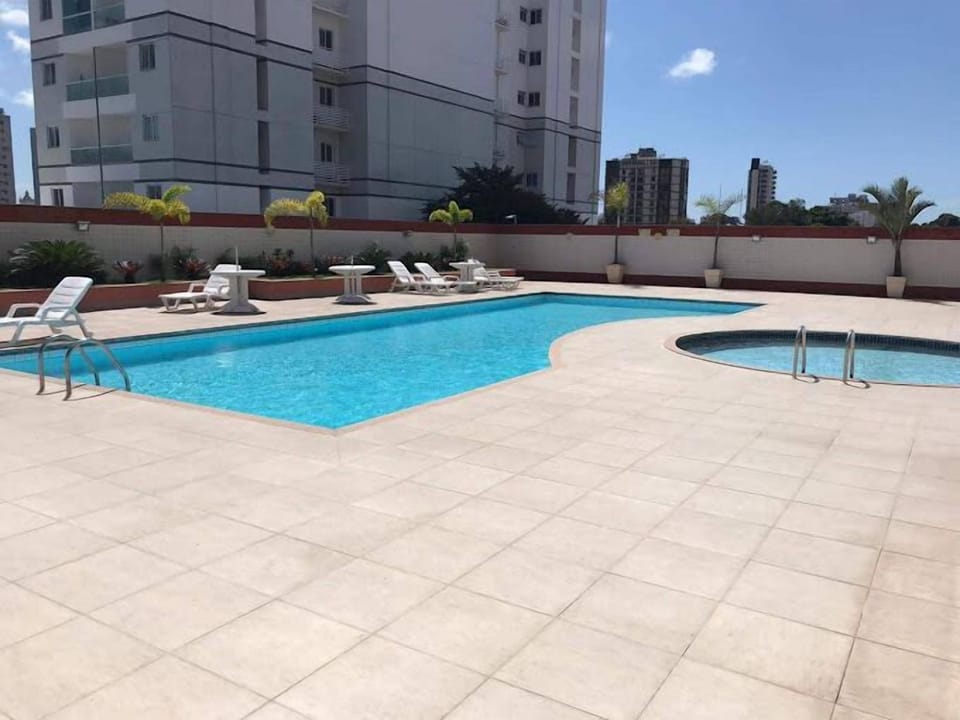 Outdoor pool, open 9:00 AM to 8:00 PM, pool umbrellas, sun loungers