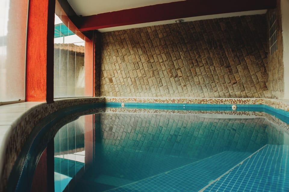 Indoor pool, outdoor pool, open 9:00 AM to 9:00 PM, sun loungers