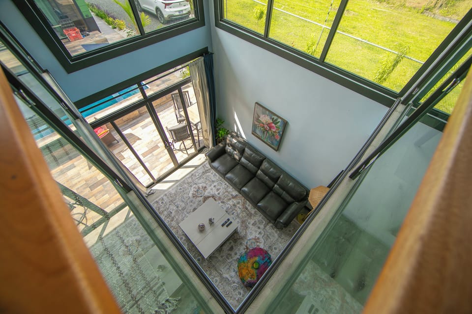 Living room-aerial view