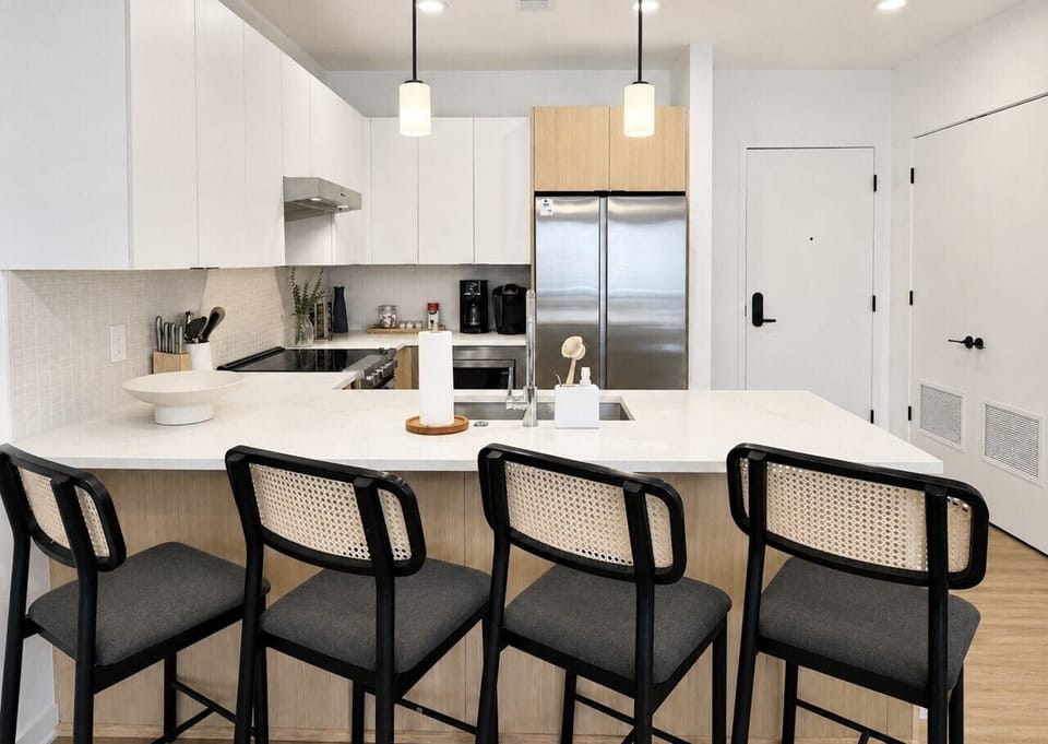 Four person eat in kitchen with Keurig (pods provided) and Drip (bring your own grounds) Coffee Makers