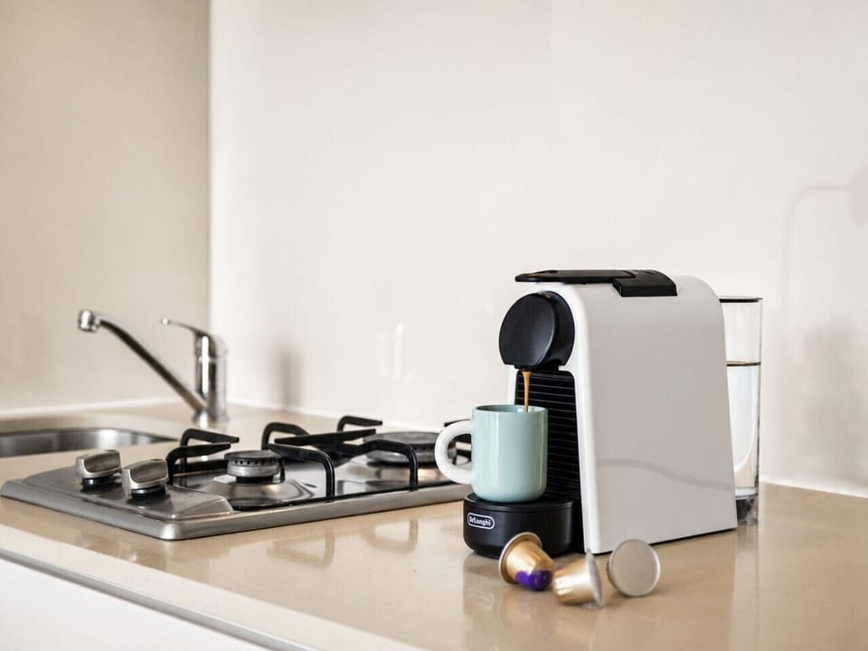 Start your mornings with fresh coffee from your own kitchen nook.