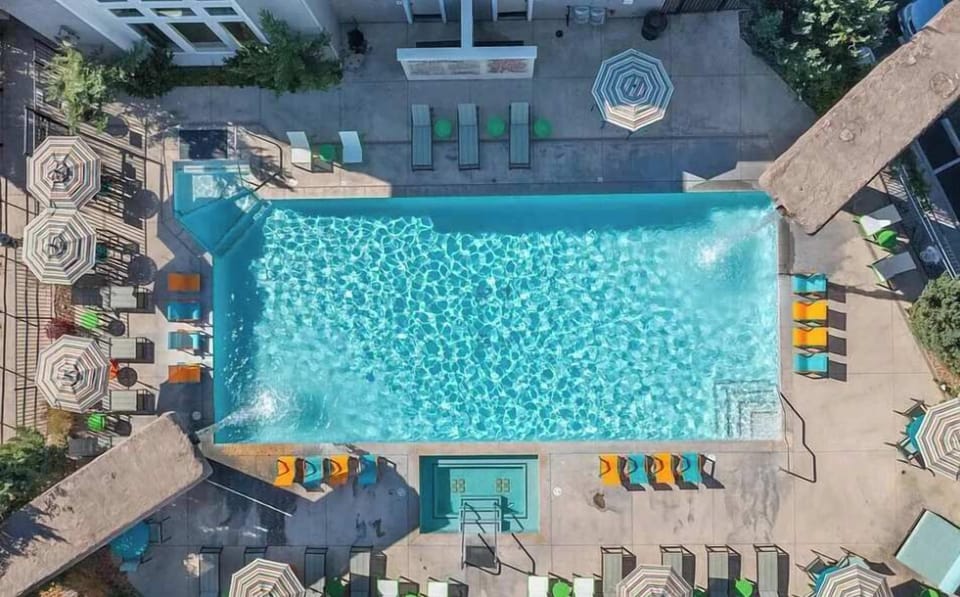 Imagine yourself laying out in the sun and enjoying the pool during your stay at this property. 
