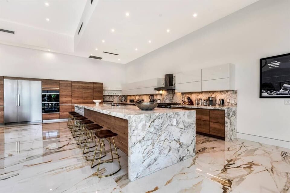 Gourmet kitchen.