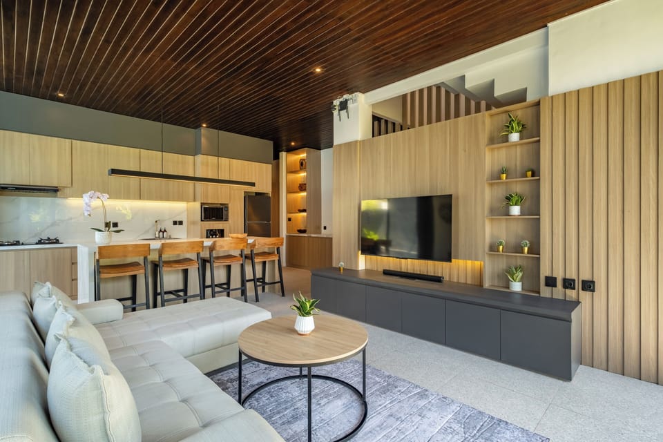 Deluxe Villa, 3 Bedrooms, Balcony, Garden View | Living area | 42-inch flat-screen TV with digital channels, TV
