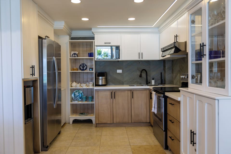 Full kitchen includes washer and dryer, coffee maker, toaster, microwave, etc.