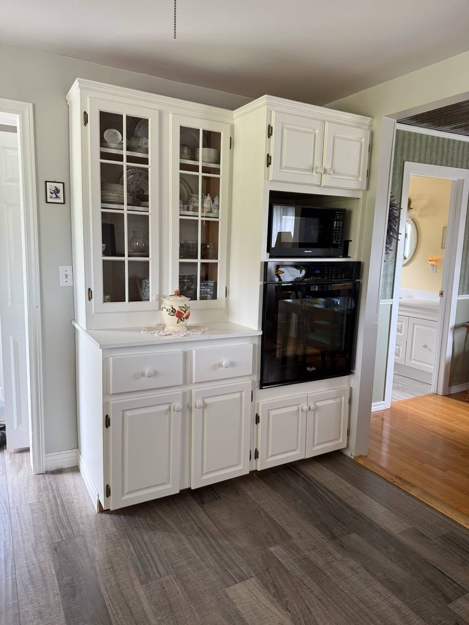 Oven and bathroom entryway