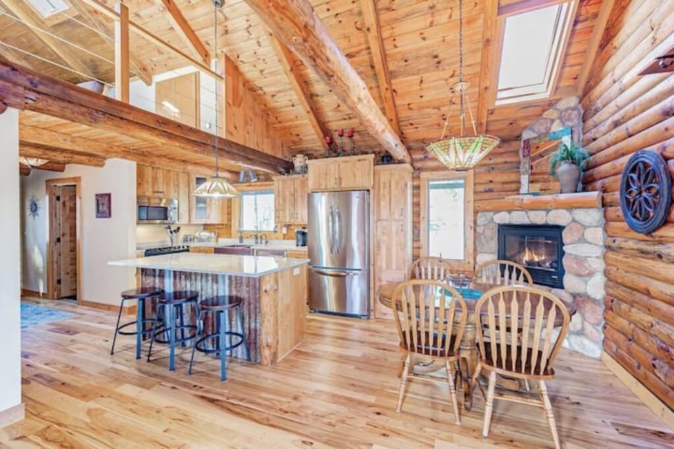Kitchen and dining area on the main level