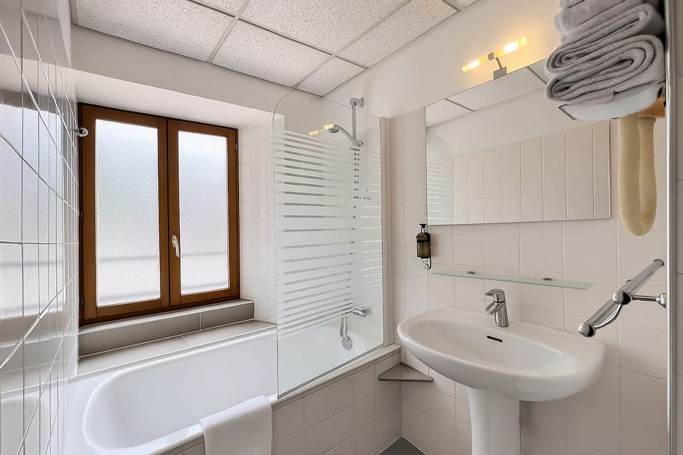 Standard Double Room | Bathroom | Free toiletries, hair dryer, towels