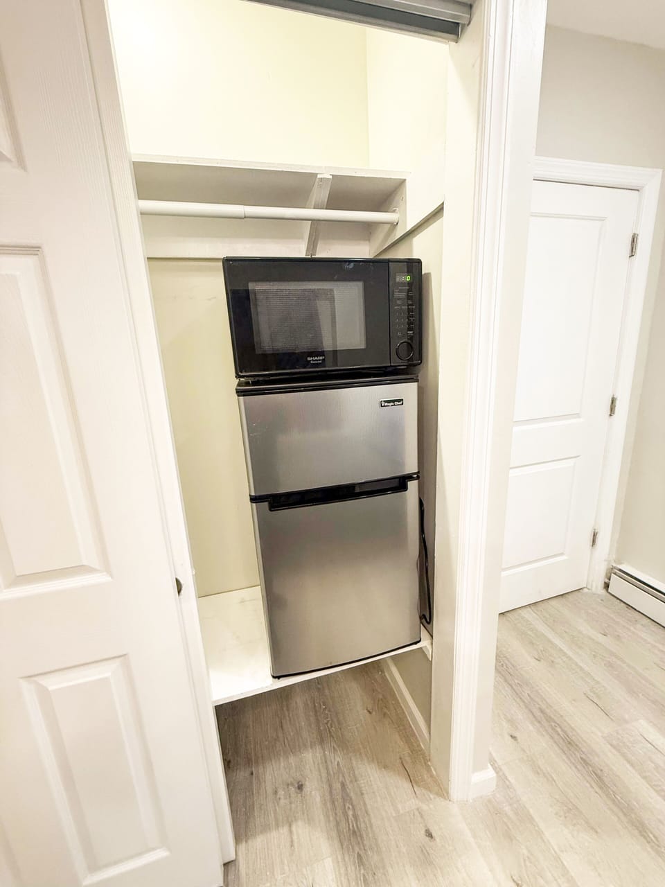 Mini Fridge and Microwave