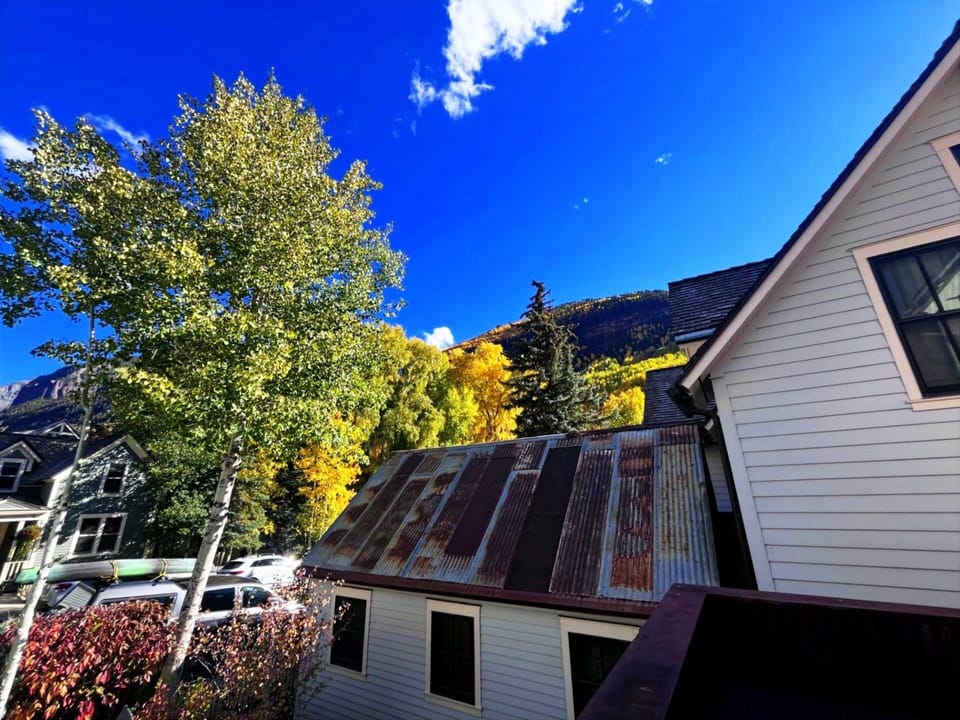 Fall colors view from the main level living room deck