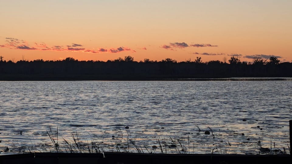 Sunset view over Tawas Lake