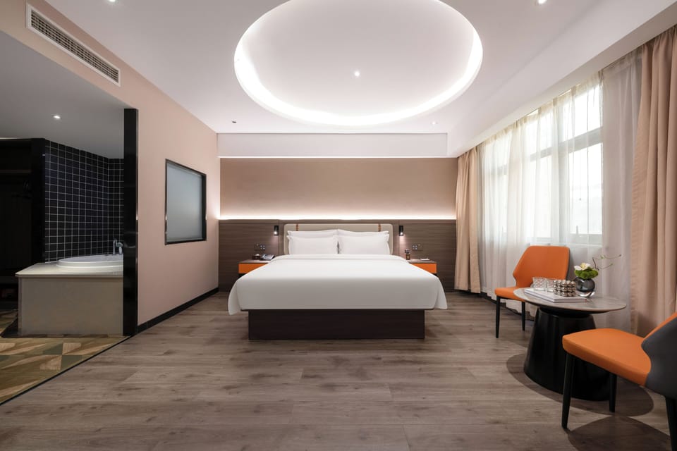 Senior Double Room | Premium bedding, memory foam beds, laptop workspace, blackout drapes