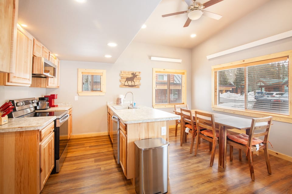 Remodeled kitchen with stainless steel appliances and all the essentials you'll need.