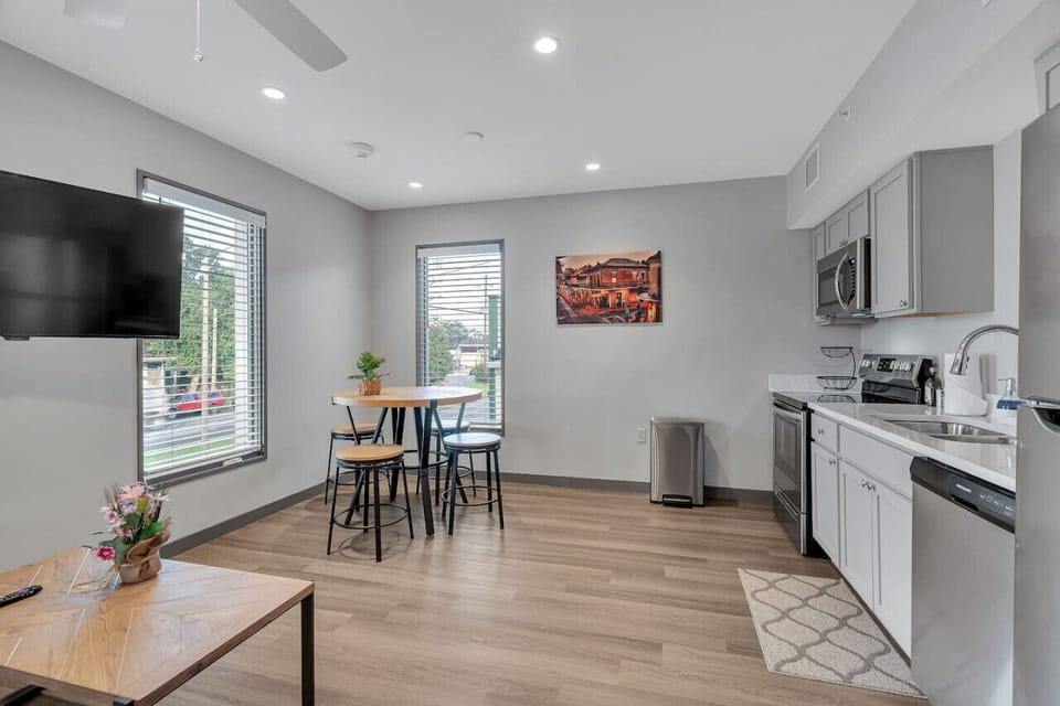 Dining area + kitchen