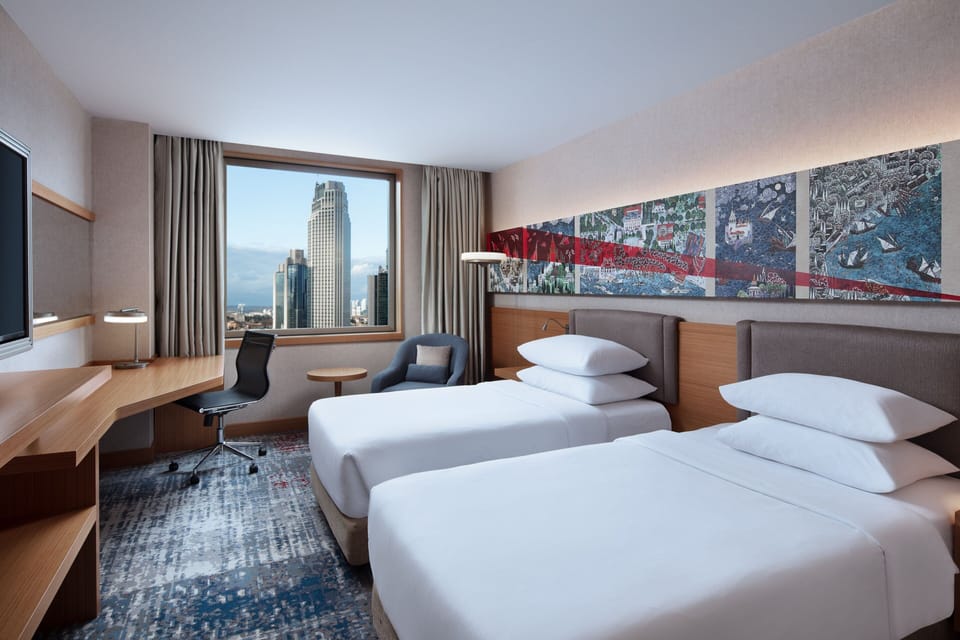 Superior Room, 2 Twin Beds, City View | View from room