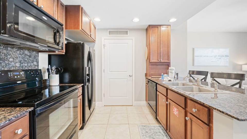 Fully stocked kitchen