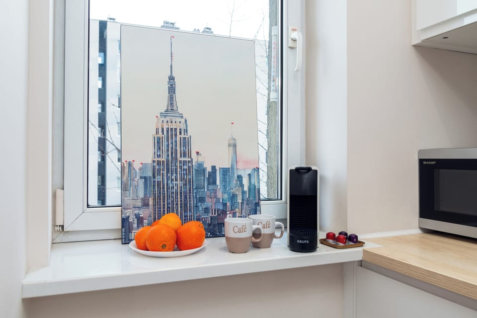 Comfort Apartment, Balcony, City View | Private kitchen | Full-size fridge, microwave, stovetop, dishwasher